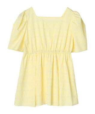 earth music&ecology スクエアネックチュニック Yellow