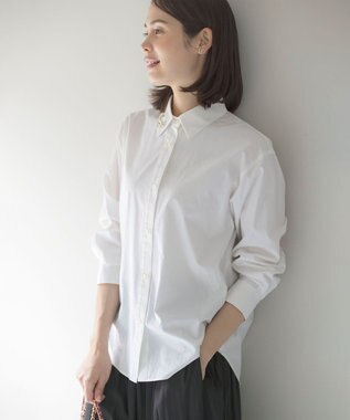 組曲 コットンシャーティング ベーシックシャツ アイボリー系