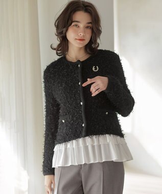 組曲 L 【先行予約】チュールヤーンファンシーニット ジャケット