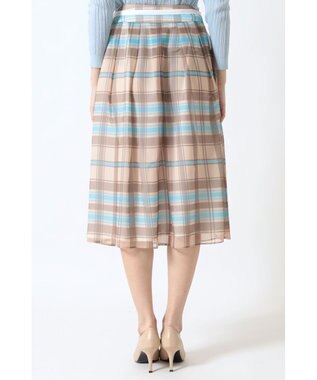 DAKS 50th アニバーサリーチェック シフォン レイヤードスカート 50thSチェック