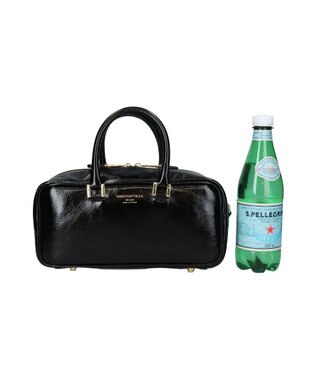 INTER-CHAUSSURES 【CHRISTIAN VILLA】レザーハンドルハンドバッグ ブラック