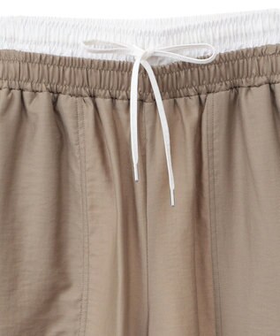 Green Parks 接触冷感ウエストレイヤードツイルパンツ Dark Navy