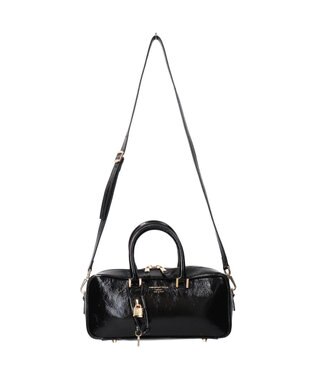 INTER-CHAUSSURES 【CHRISTIAN VILLA】レザーハンドルハンドバッグ ブラック