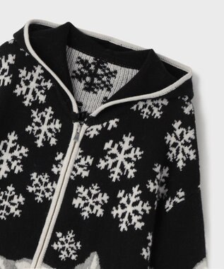 GRACE CONTINENTAL スノージャガードニットフーディ ブラック