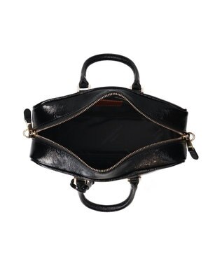 INTER-CHAUSSURES 【CHRISTIAN VILLA】レザーハンドルハンドバッグ ブラック
