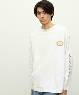 NAVE タブチ×NAVE プリント長袖Tシャツ ホワイト系