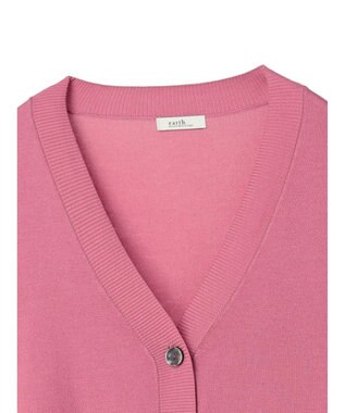 earth music&ecology サイドスリットルーズＶネックカーディガン Pink