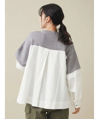 CRAFT STANDARD BOUTIQUE シャツドッキングニットプルオーバー Gray Mixture