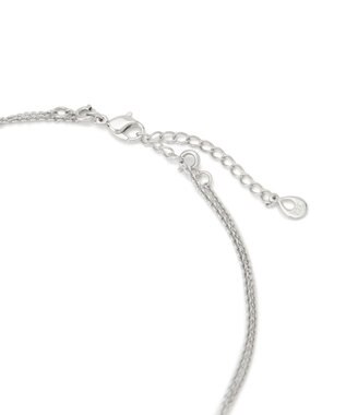 23区 クリスタル付き 2WAY コイン ネックレス シルバー系