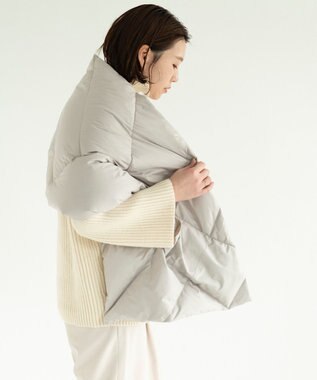 KWD 【日本製/UNISEX】DOWN SHAWL ポーランドホワイトグースダウンショール グレージュ