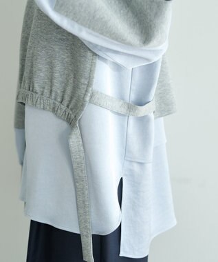 YECCA VECCA シャツレイヤードデザインプルオーバー Gray Mixture