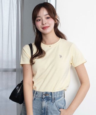 WEGO 【SMLサイズ展開】U.S. POLO ASSN.別注コンパクトTシャツ ライトイエロー