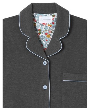 une nana cool 【綿100％】先染めカノコパジャマ　ＭＡＤＥ　ＷＩＴＨ　ＬＩＢＥＲＴＹ　ＦＡＢＲＩＣ GY