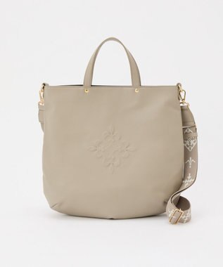 russet ソフトレザー 2WAYトートバッグ(CE-1611) GrayBeige