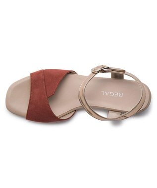 REGAL FOOT COMMUNITY 【リーガルレディース】F40R ストラップサンダル サンダル レッド×ゴールド