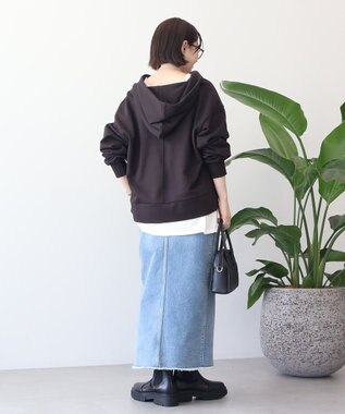 AMERICAN HOLIC スキッパー裏毛パーカー Brown