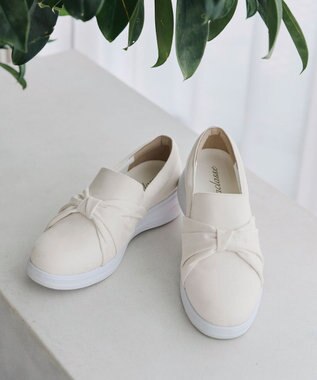 Tiaclasse 【安田美沙子さん着用】キャンバスリボンスリッポン オフホワイト