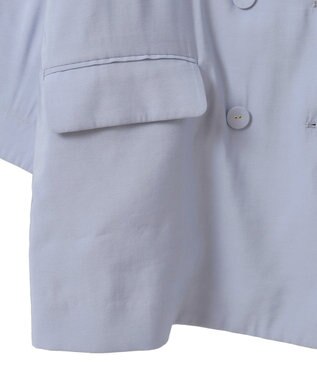 YECCA VECCA 【接触冷感】COOLシャツテーラードジャケット Blue