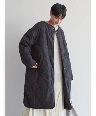 AMERICAN HOLIC 【WEB限定】あったかリバーシブルキルティングコート Black