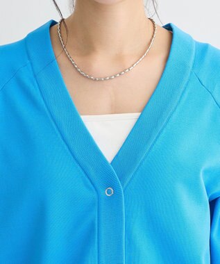 Green Parks スポンディッシュＶネックカーディガン Blue