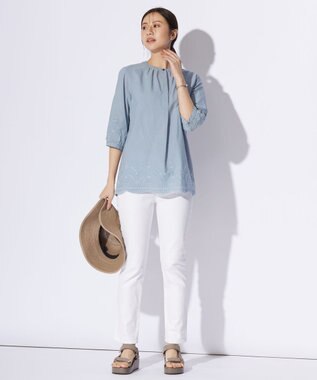 J.PRESS LADIES 【WEB限定・洗える・UV・畳める】BRAID ハット ブラウン系