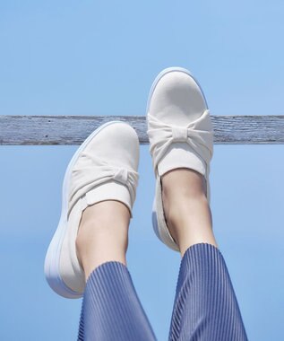 Tiaclasse 【安田美沙子さん着用】キャンバスリボンスリッポン オフホワイト