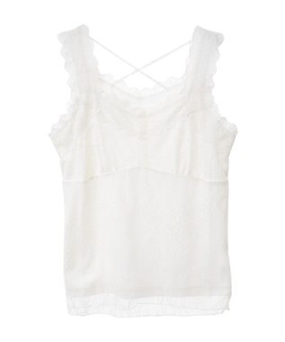 earth music&ecology 総レースキャミソール Sax