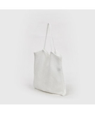 UNBILLION カシュカシュ cachecache / ラメ糸編みトートバッグ ホワイト