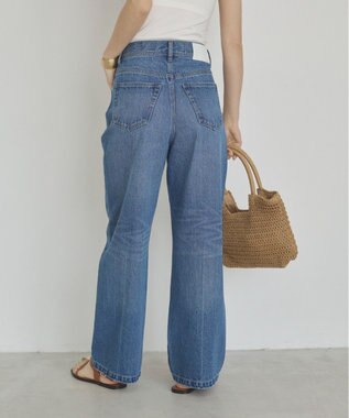 WEGO 【ANGIE VINTAGE/SMLサイズ展開】ワイドストレートデニムパンツ ブルー