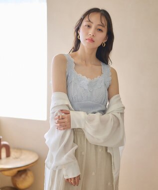 earth music&ecology 総レースキャミソール Sax