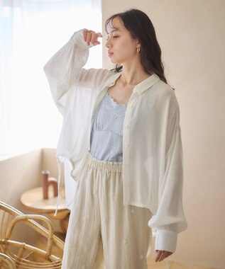 earth music&ecology 総レースキャミソール Sax