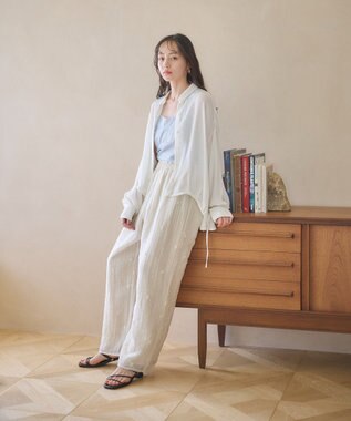 earth music&ecology 総レースキャミソール Sax