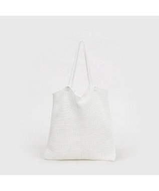 UNBILLION カシュカシュ cachecache / ラメ糸編みトートバッグ ホワイト