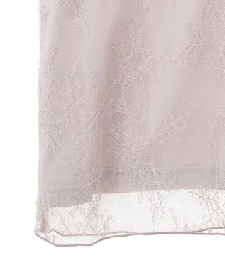 earth music&ecology 総レースキャミソール Pink Beige