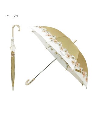 MOONBAT 【キッズ】ポール & ジョー (PAUL & JOE ACCESSOIRES) 長傘 クリザンテーム 通学 子供傘 UV ベージュ