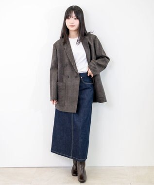 caqu FS 4/5丈 デニムスカート rinse