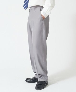 WEGO 【SCHOOLITEM】メンズスクールセミワイドスラックス グレー