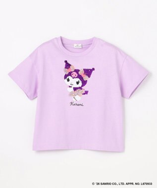 ANY KIDS 【サンリオキャラクターズ×ANY KIDS】ひんやり ミラクルスパンコール Tシャツ クロミ×ラベンダー