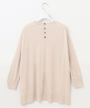 J.PRESS LADIES L 【洗える】 シルキーレーヨンストレッチ オーバーサイズ ニット アイボリー系