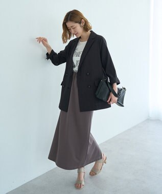 YECCA VECCA 【接触冷感】COOLシャツテーラードジャケット Black