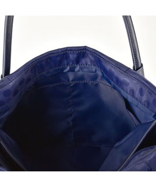 Y'SACCS Polka Dots パイピングトート Sサイズ ネイビー