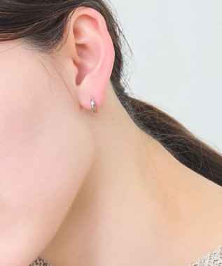 Phoebe 【金属アレルギー対応】ワンタッチメタルフープミニピアス　シルバー/サージカルステンレス シルバー