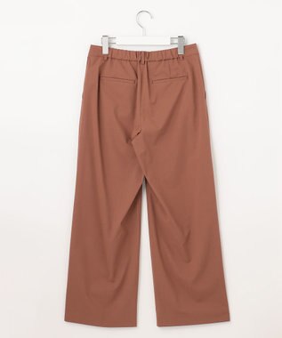 J.PRESS LADIES 【洗える】マイクロタイプライターストレッチ セミワイド パンツ オレンジ系