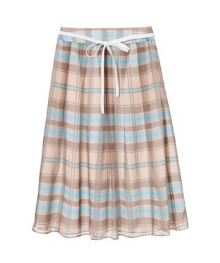 DAKS 50th アニバーサリーチェック シフォン レイヤードスカート 50thSチェック
