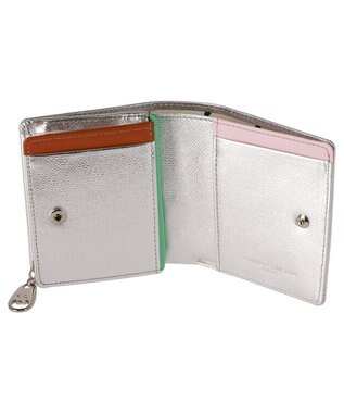 tsumori chisato CARRY ラブワッペン 2つ折り財布 ミニ財布 シルバー