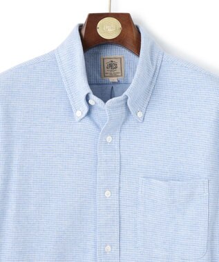 J.PRESS MEN リッチジャージー コットンネルシャツ サックスブルー系8