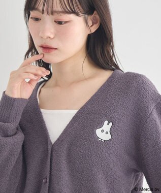 earth music&ecology 【予約】miffy/earth モコモコカーディガン チャコールグレー