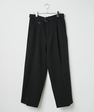 WEGO トロミ　ベルト付きワイドスラックス ブラック