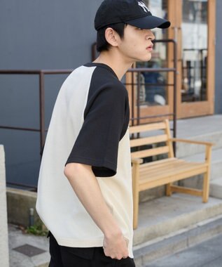 WEGO 【ユニセックス着用ITEM/MLサイズ展開】ワッフルラグランT（SS） オフホワイト