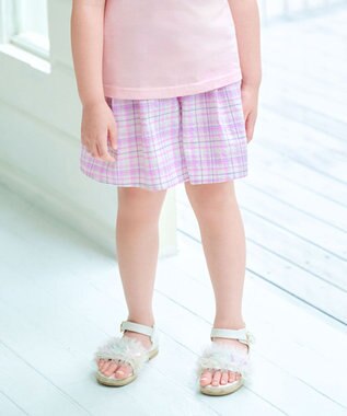 チェック柄キュロット